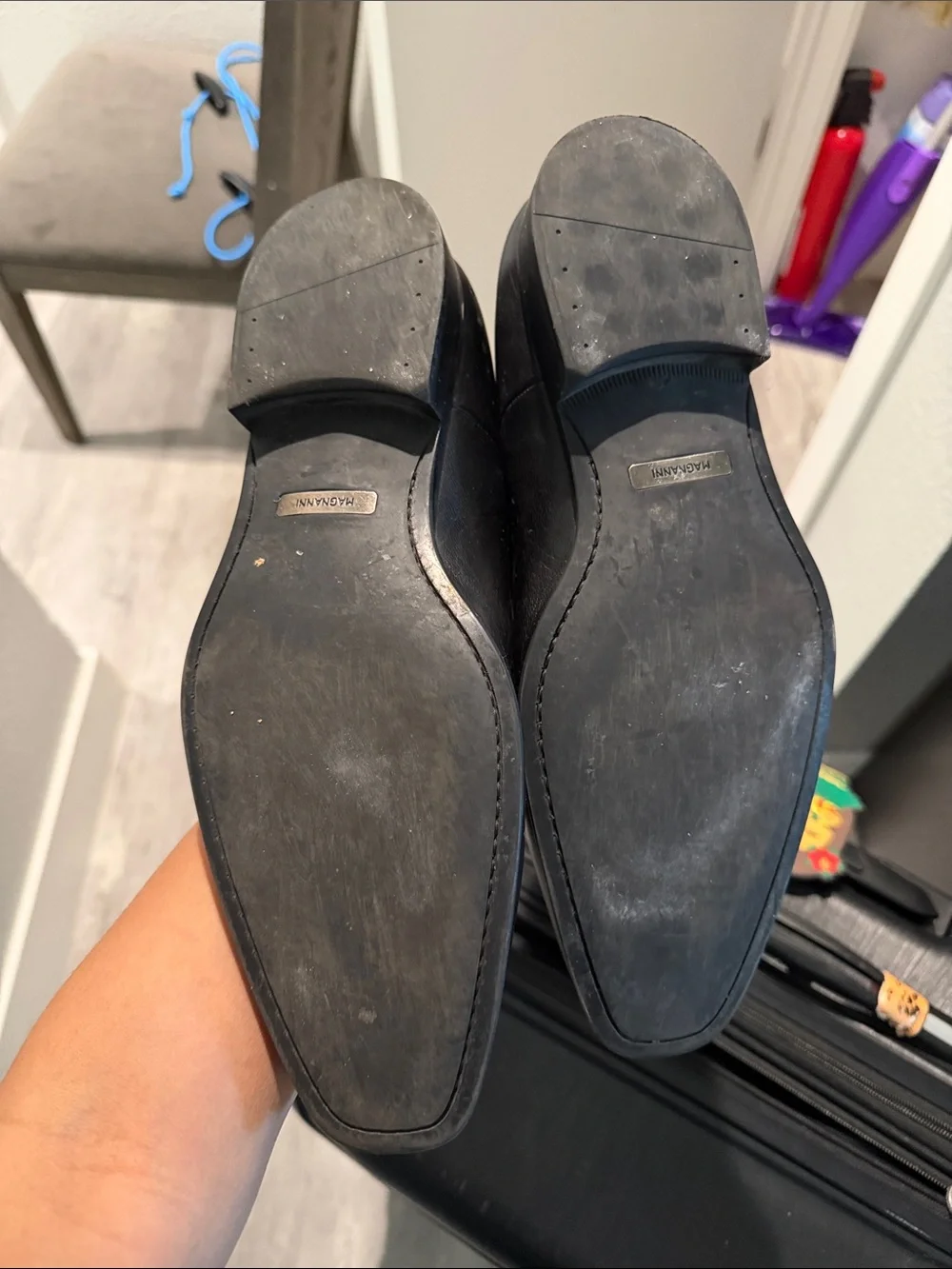 Magnanni Black Leather Lace-Up